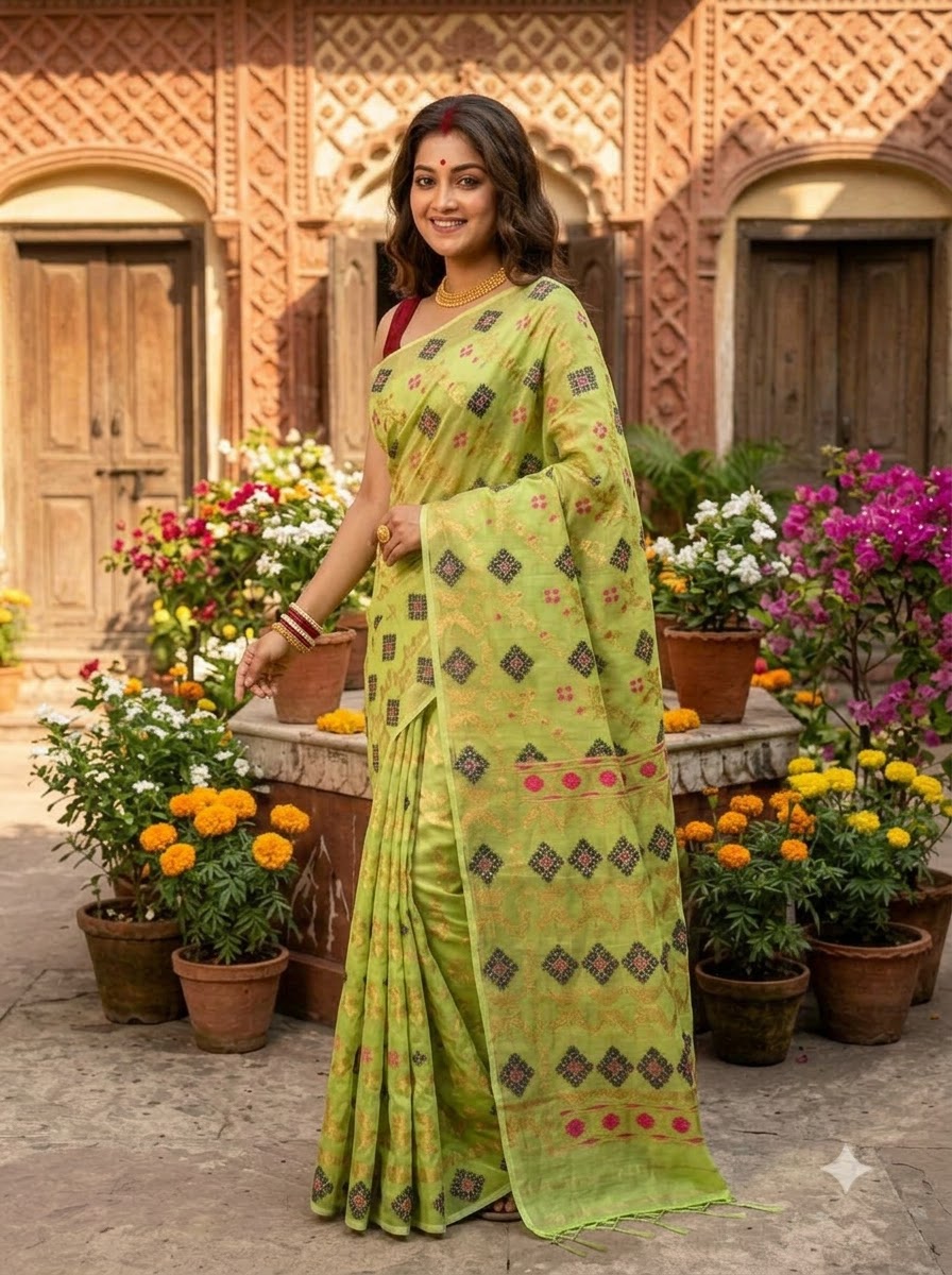 Bonediyana (বনেদিয়ানা)Bengal Jamdani Saree