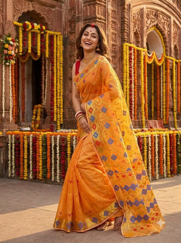 Bonediyana (বনেদিয়ানা)Bengal Jamdani Saree