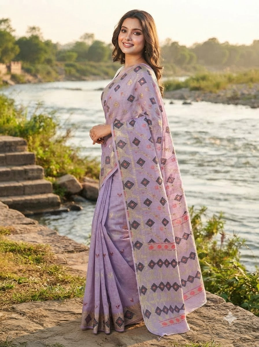 Bonediyana (বনেদিয়ানা)Bengal Jamdani Saree