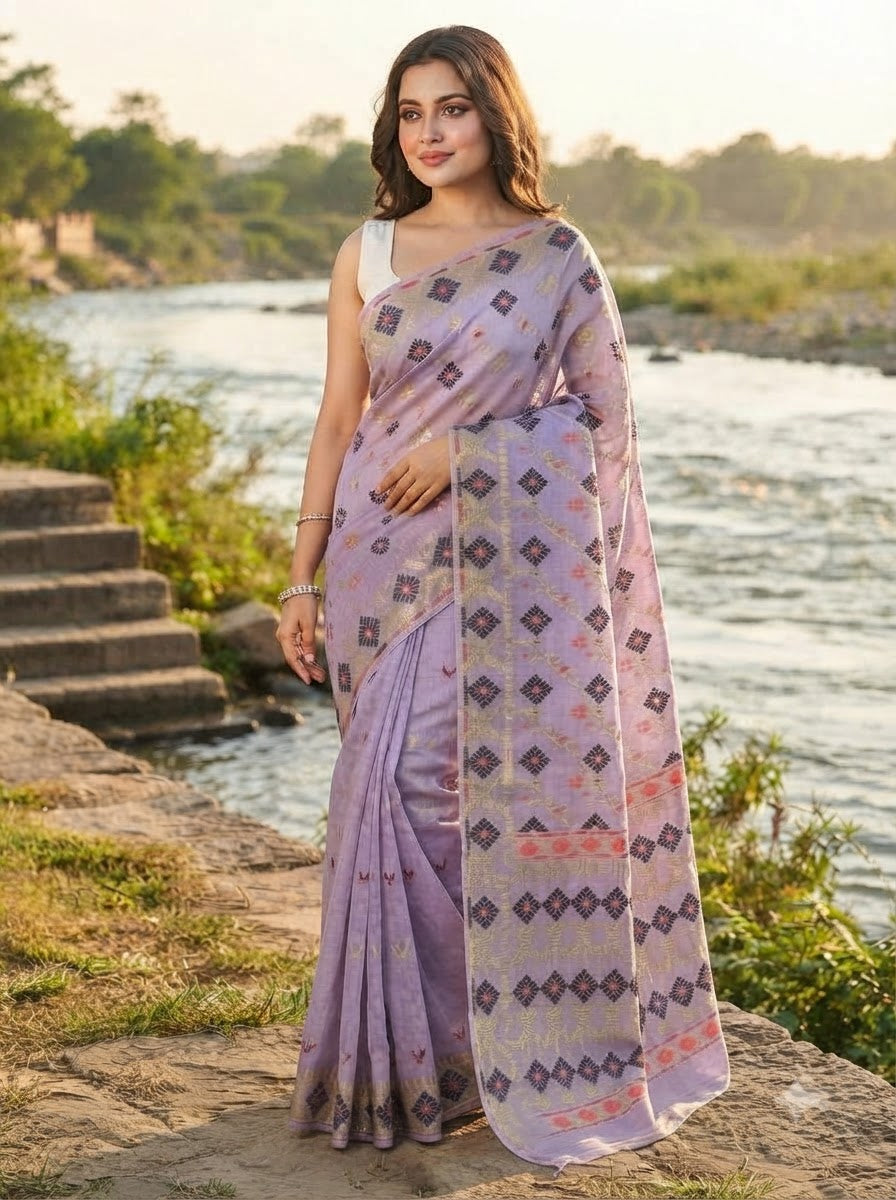 Bonediyana (বনেদিয়ানা)Bengal Jamdani Saree