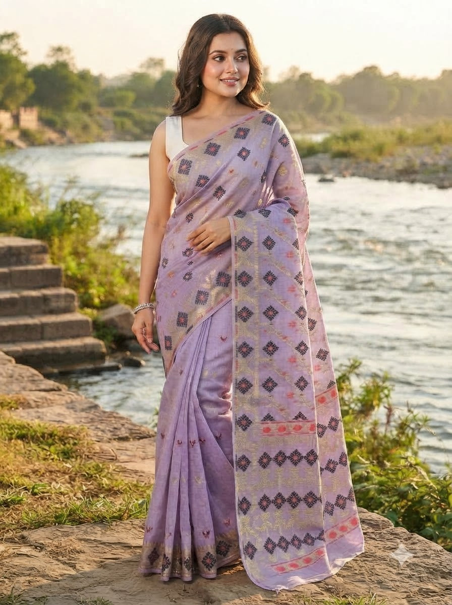 Bonediyana (বনেদিয়ানা)Bengal Jamdani Saree