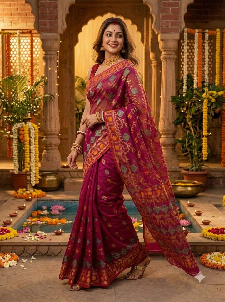 Bonediyana (বনেদিয়ানা)Bengal Jamdani Saree