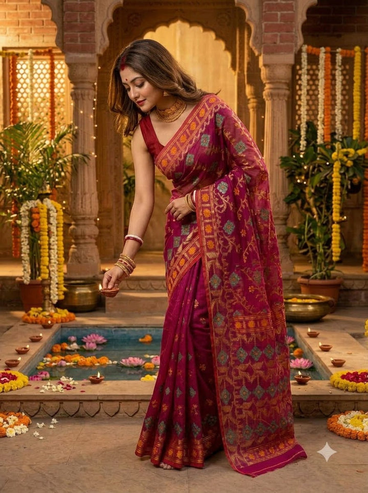 Bonediyana (বনেদিয়ানা)Bengal Jamdani Saree