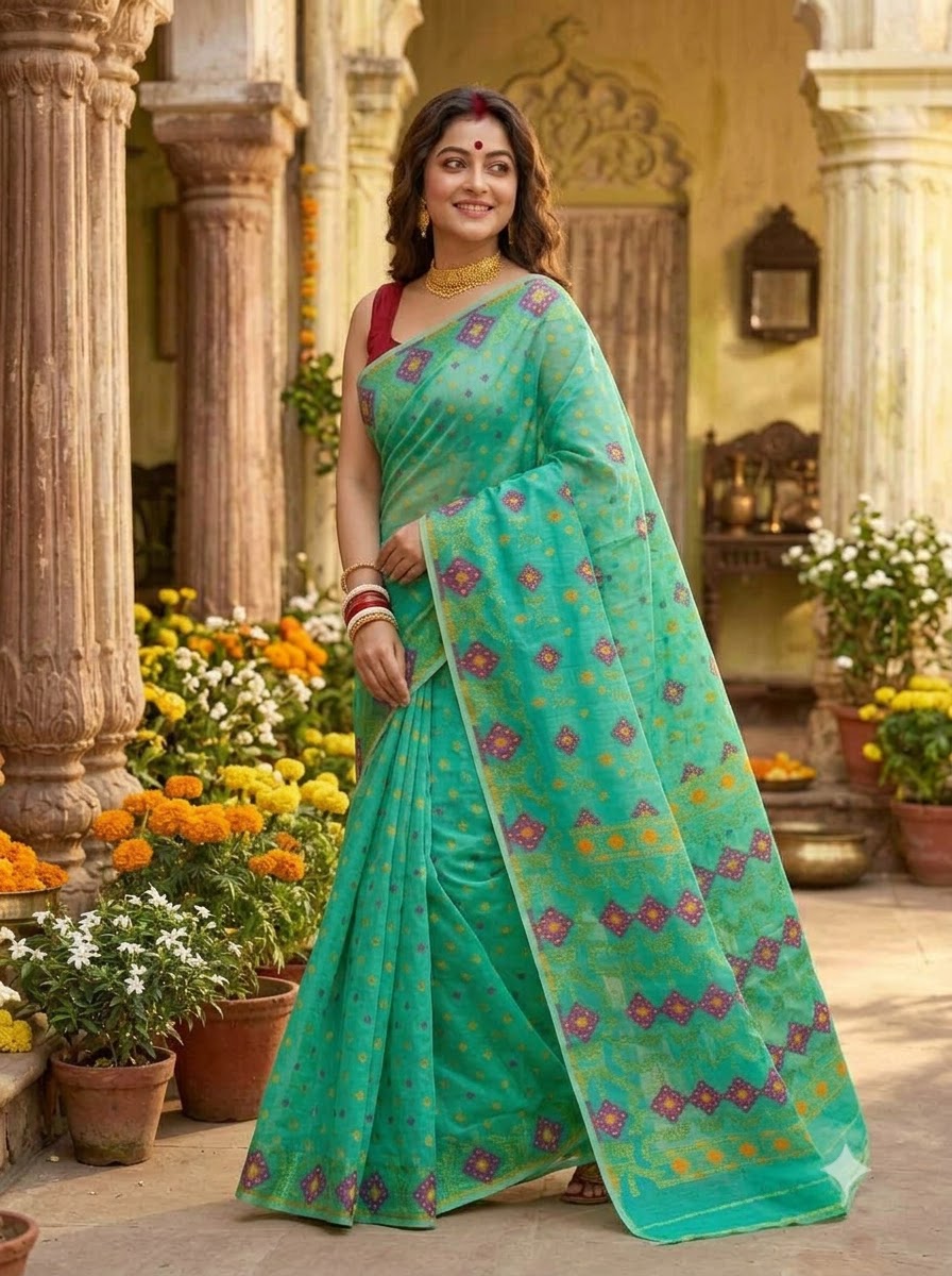 Bonediyana (বনেদিয়ানা)Bengal Jamdani Saree
