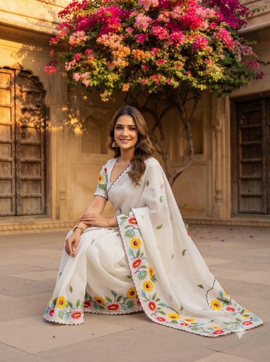 Meadow Sonnet Georgette Designer Saree