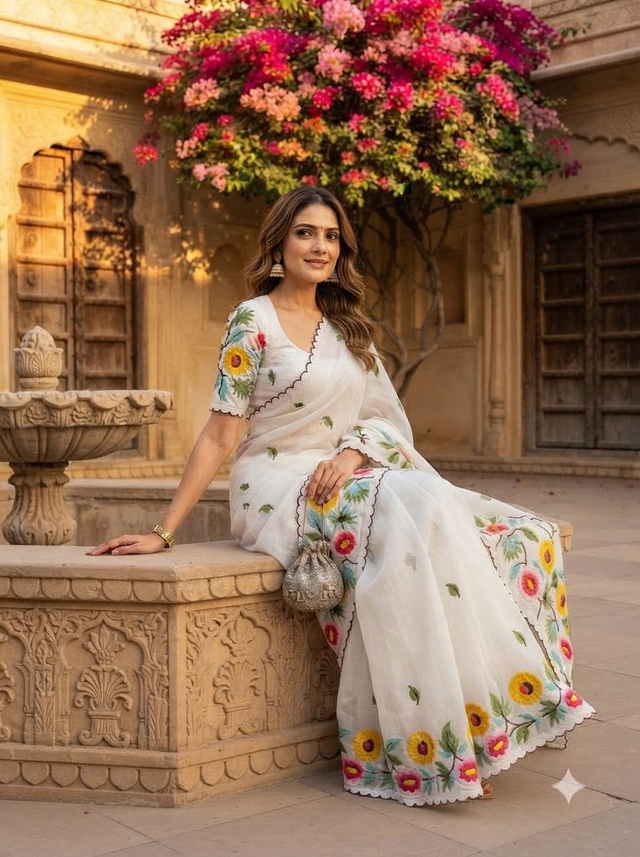 Meadow Sonnet Georgette Designer Saree