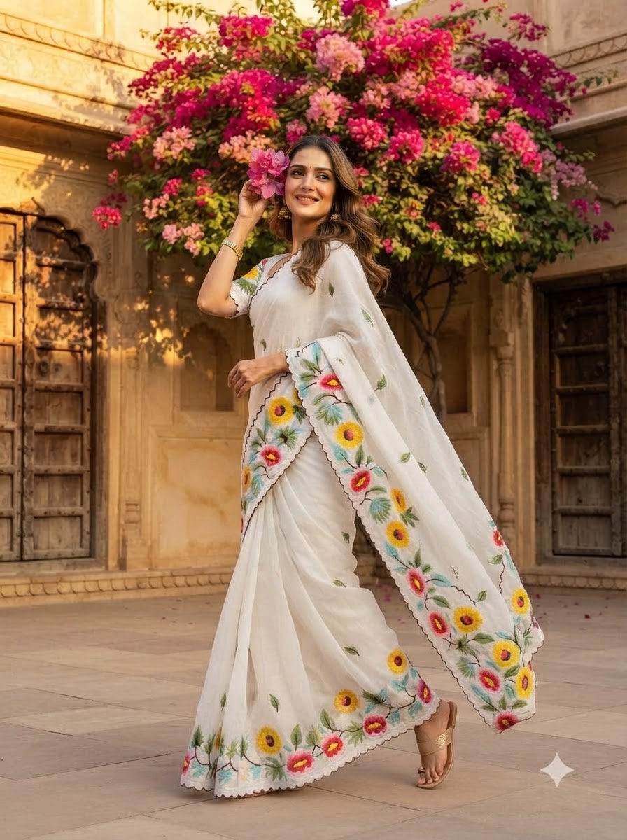Meadow Sonnet Georgette Designer Saree