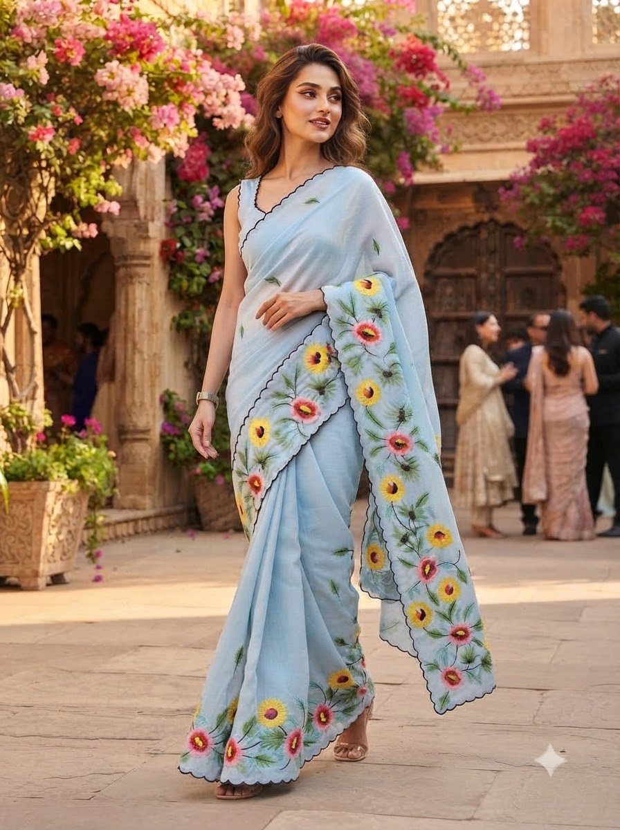 Meadow Sonnet Georgette Designer Saree