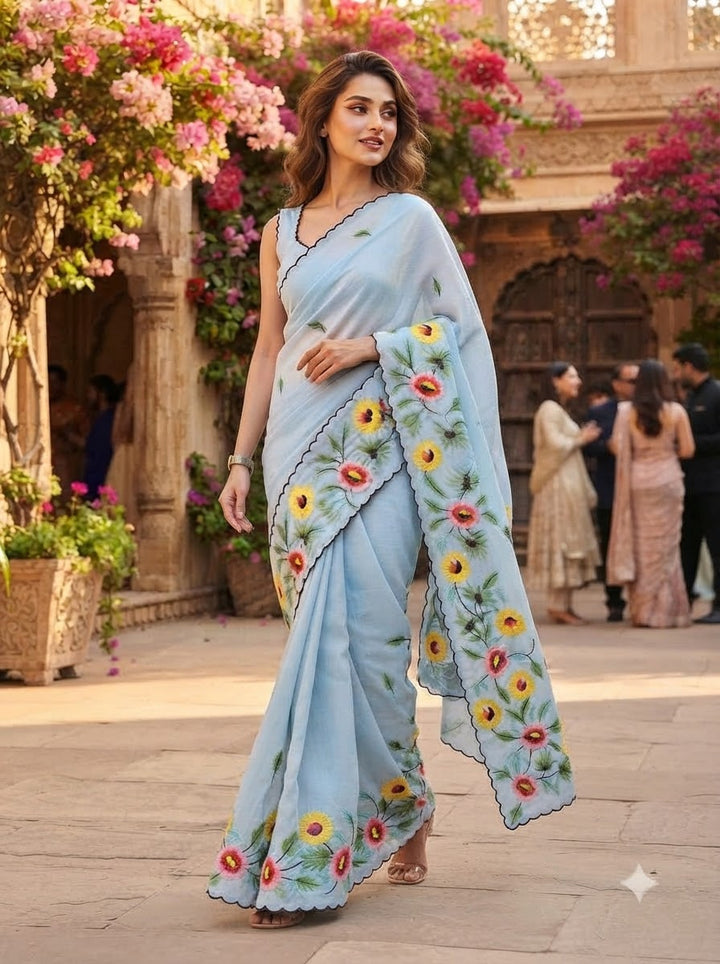 Meadow Sonnet Georgette Designer Saree