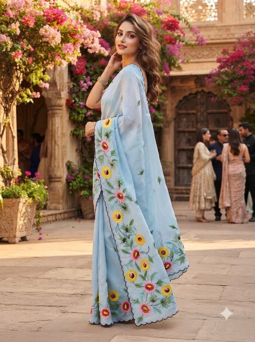 Meadow Sonnet Georgette Designer Saree