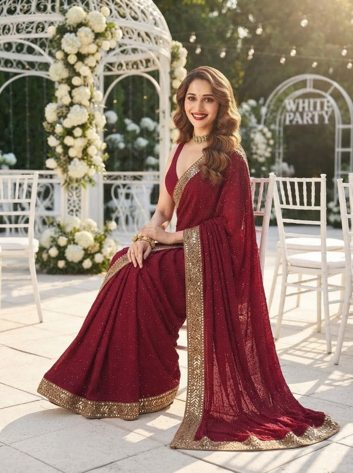 Scarlet Romance Faux Georgette Saree