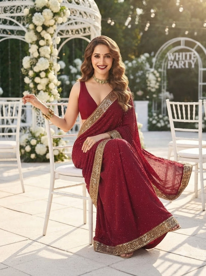 Scarlet Romance Faux Georgette Saree