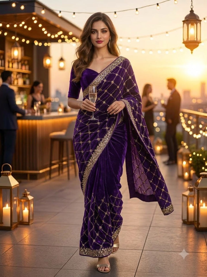 Spotlight Queen Silk Saree with Cutdana Work