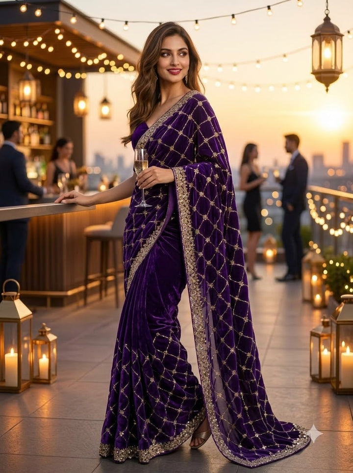 Spotlight Queen Silk Saree with Cutdana Work