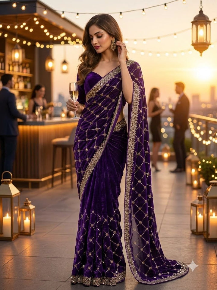 Spotlight Queen Silk Saree with Cutdana Work