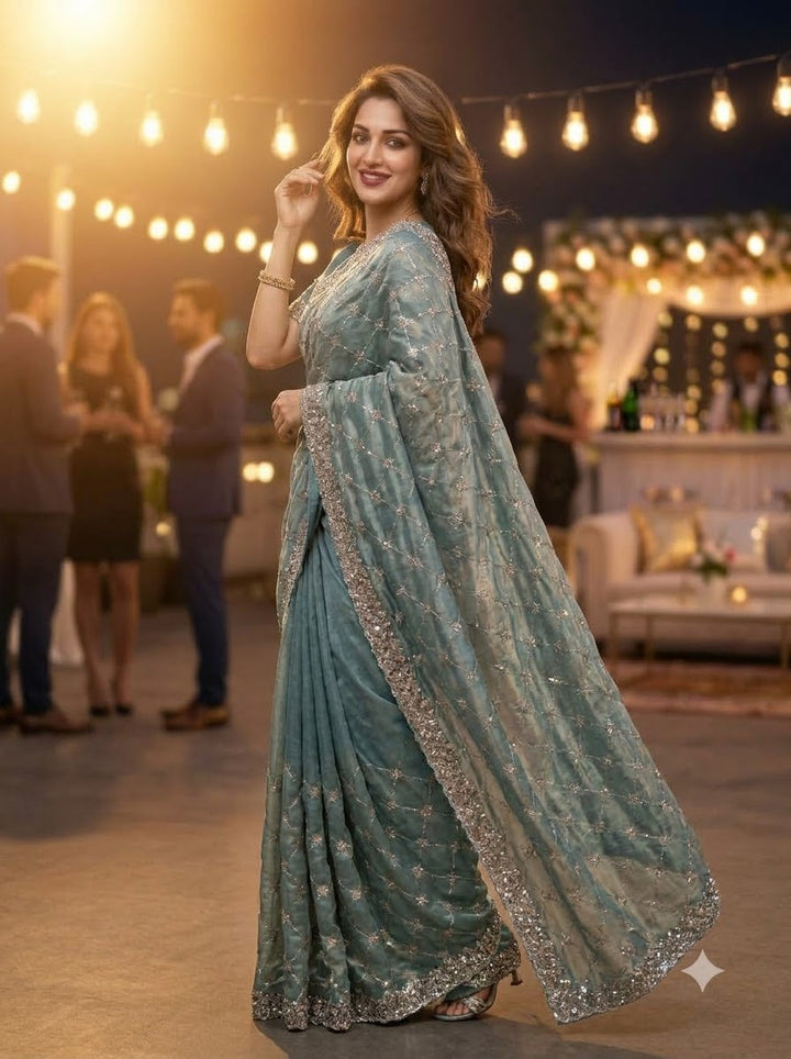 Spotlight Queen Silk Saree with Cutdana Work