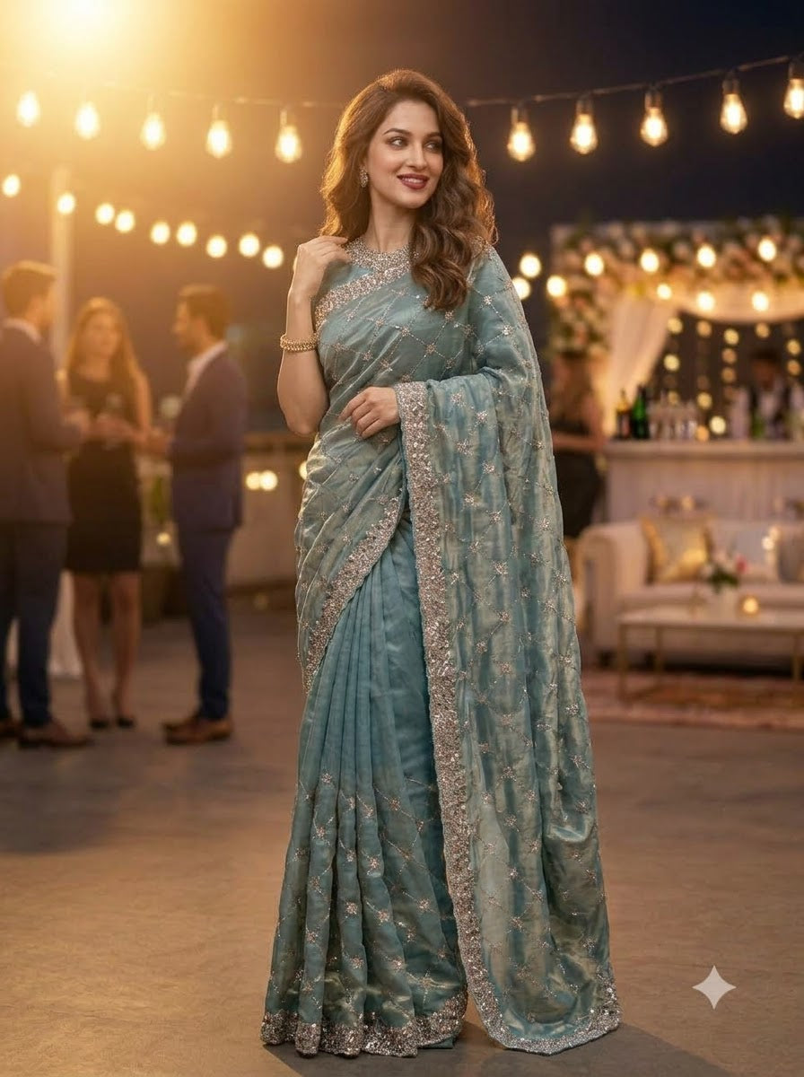 Spotlight Queen Silk Saree with Cutdana Work