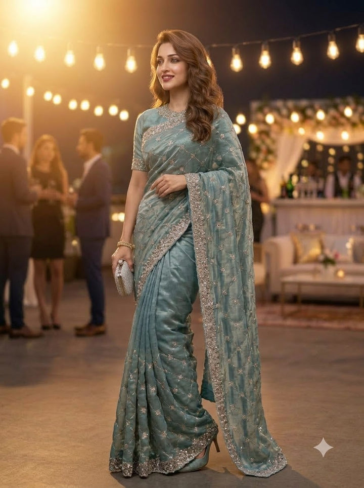 Spotlight Queen Silk Saree with Cutdana Work