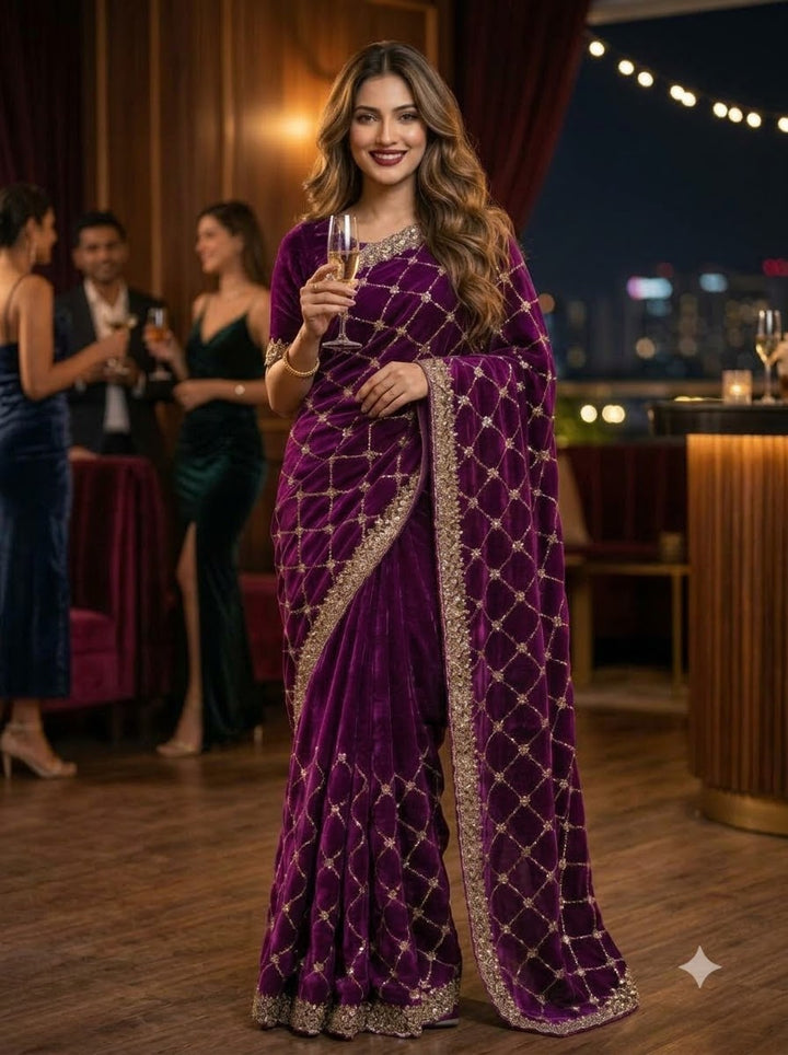 Spotlight Queen Silk Saree with Cutdana Work