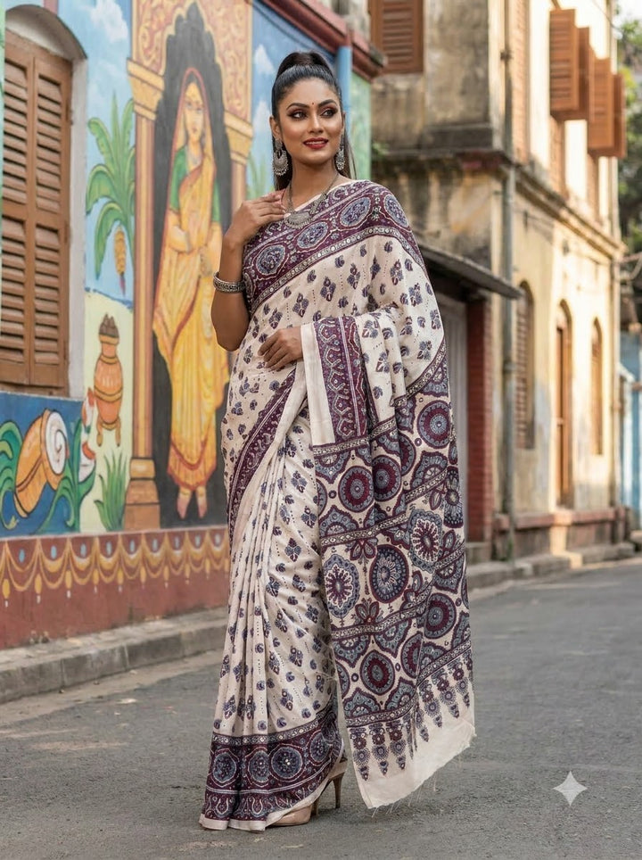 Pretty Obsession Modal Silk Saree With Mirror Work