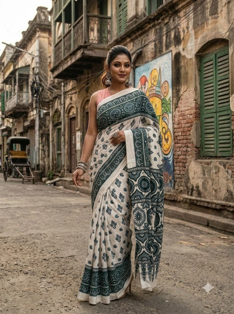 Pretty Obsession Modal Silk Saree With Mirror Work