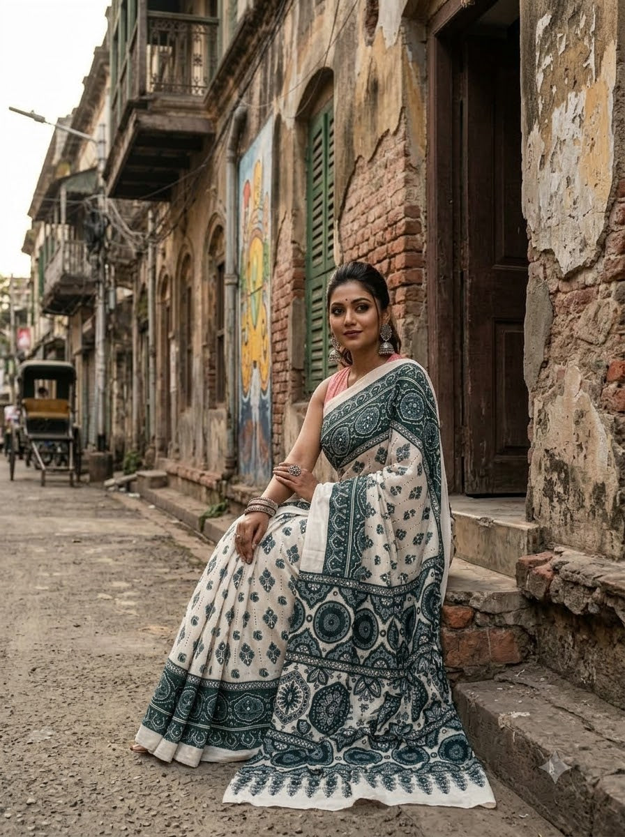 Pretty Obsession Modal Silk Saree With Mirror Work