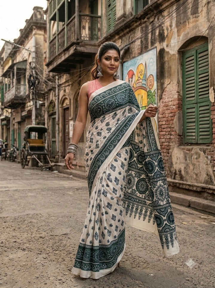 Pretty Obsession Modal Silk Saree With Mirror Work