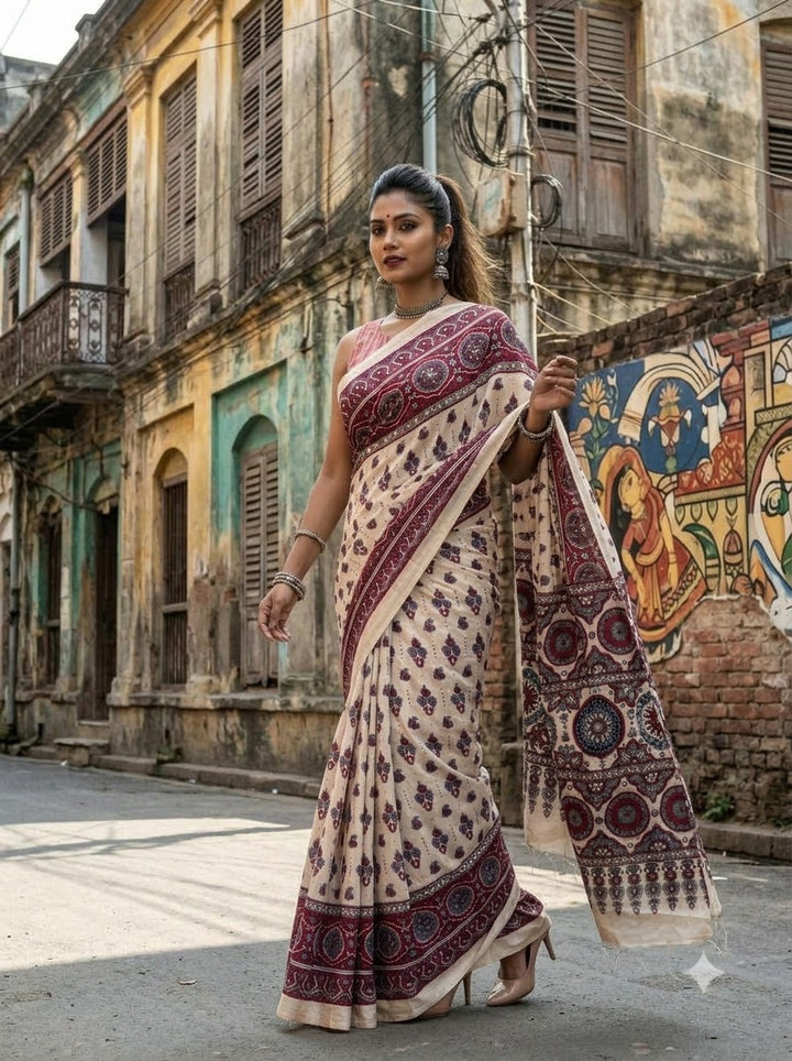 Pretty Obsession Modal Silk Saree With Mirror Work