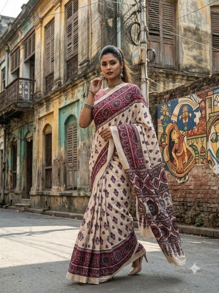 Pretty Obsession Modal Silk Saree With Mirror Work