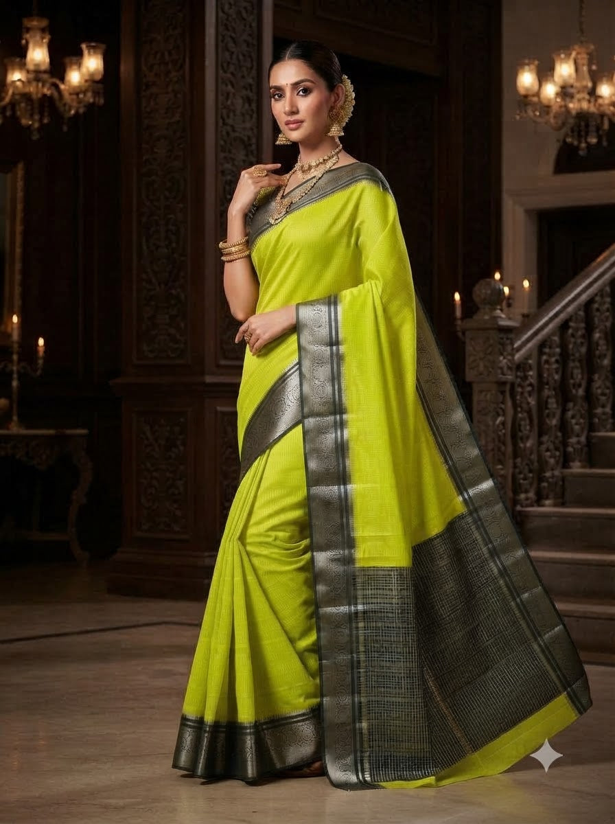 Royal Enchantress Mysore Crepe Silk ( Semi ) Saree