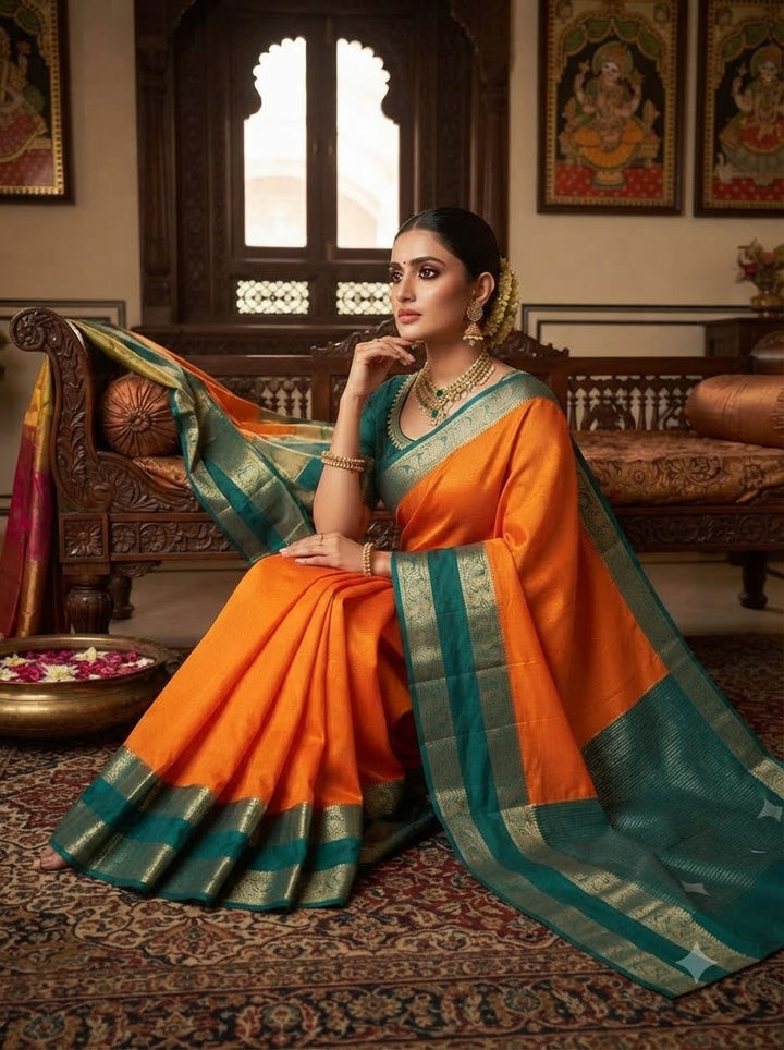 Royal Enchantress Mysore Crepe Silk ( Semi ) Saree