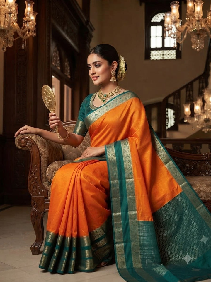 Royal Enchantress Mysore Crepe Silk ( Semi ) Saree