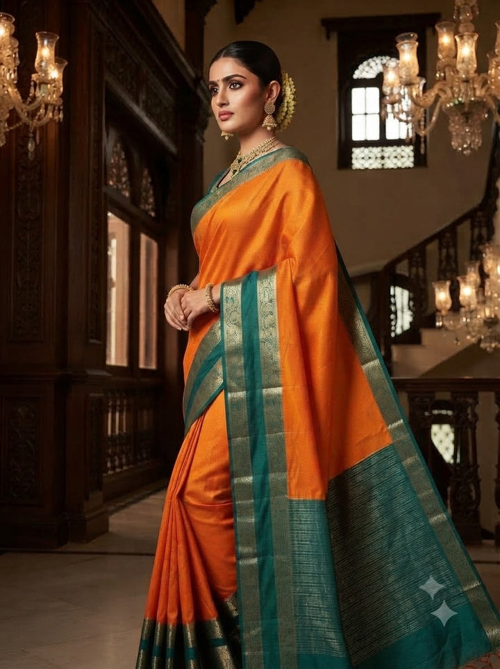 Royal Enchantress Mysore Crepe Silk ( Semi ) Saree