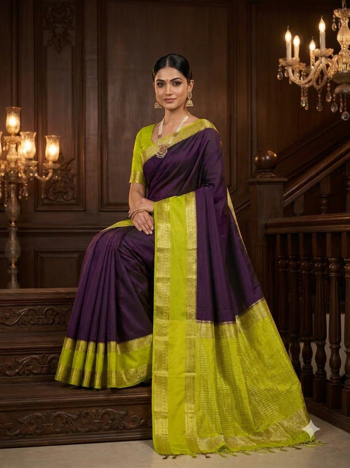 Royal Enchantress Mysore Crepe Silk ( Semi ) Saree