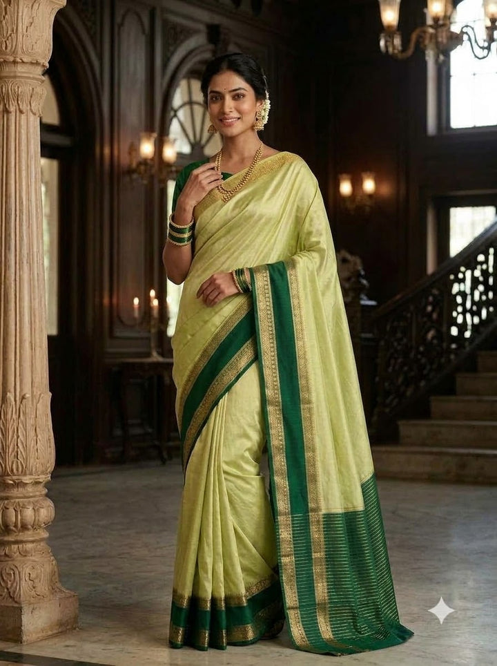 Royal Enchantress Mysore Crepe Silk ( Semi ) Saree