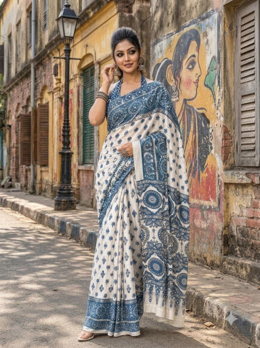 Pretty Obsession Modal Silk Saree With Mirror Work
