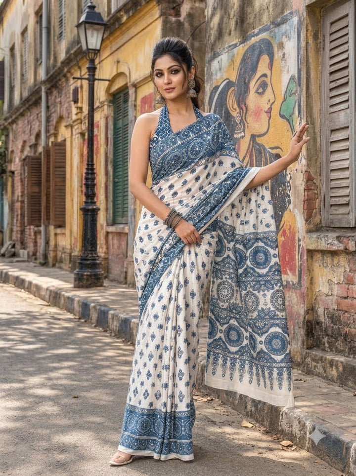Pretty Obsession Modal Silk Saree With Mirror Work