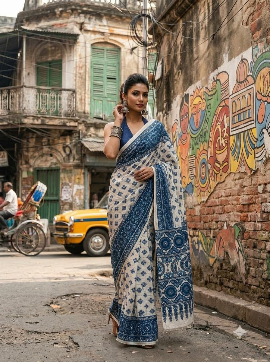 Pretty Obsession Modal Silk Saree With Mirror Work
