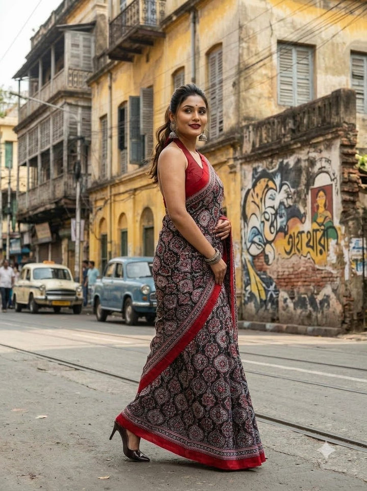 Pretty Obsession Modal Silk Saree With Mirror Work