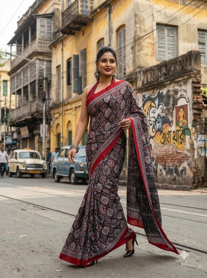 Pretty Obsession Modal Silk Saree With Mirror Work