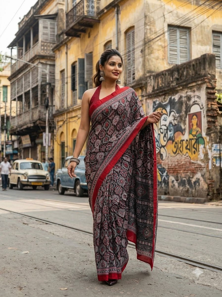 Pretty Obsession Modal Silk Saree With Mirror Work