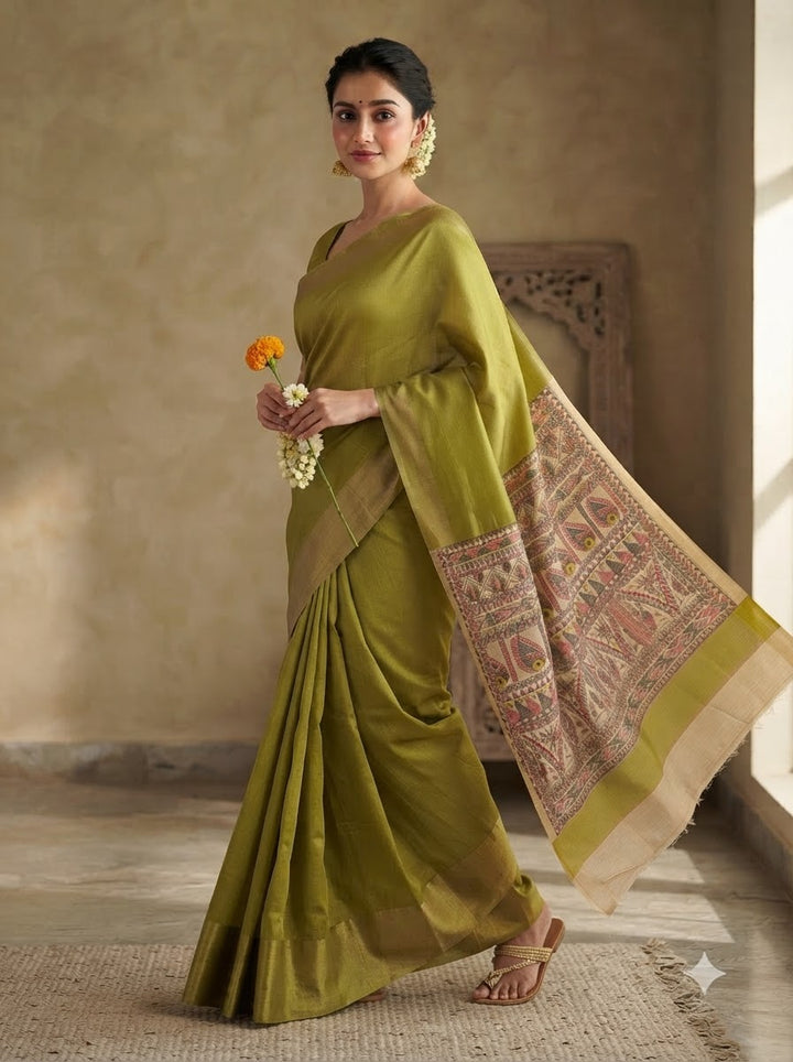 Mithila Artistry Ghicha Tussar Silk Saree