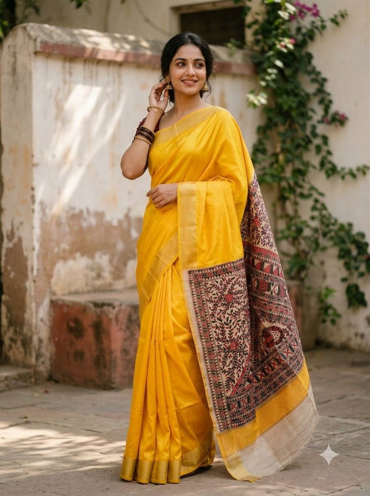 Mithila Artistry Ghicha Tussar Silk Saree
