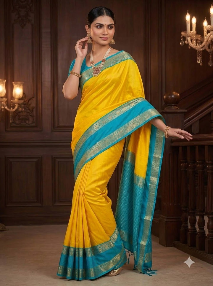 Royal Enchantress Mysore Crepe Silk ( Semi ) Saree