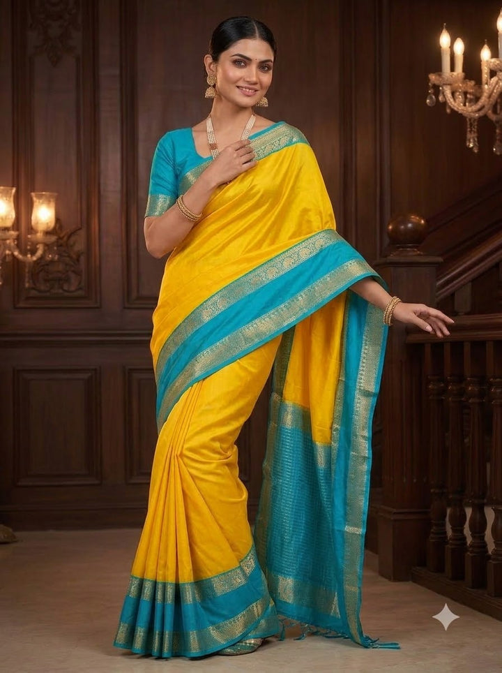 Royal Enchantress Mysore Crepe Silk ( Semi ) Saree