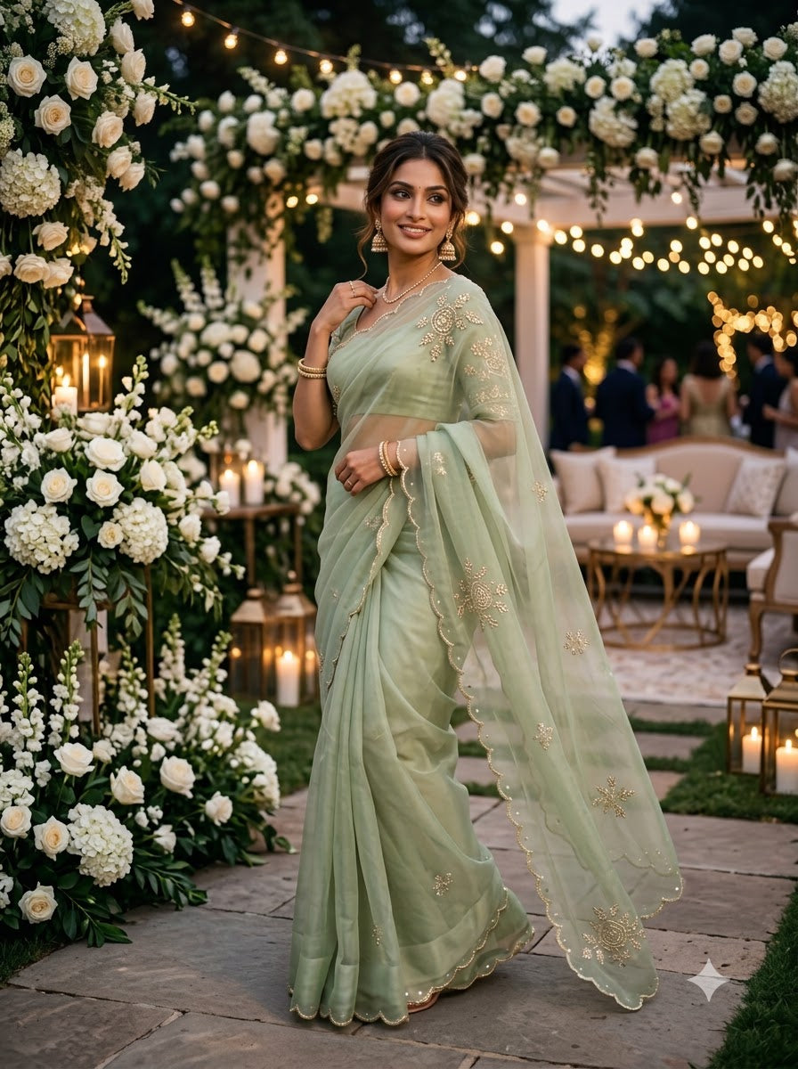 Wink of Love Chiffon Saree