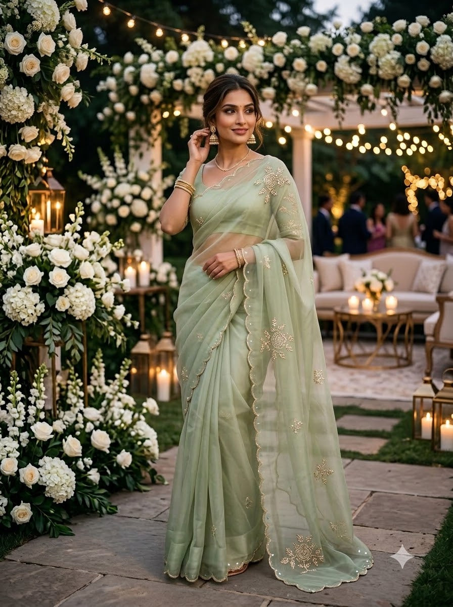 Wink of Love Chiffon Saree