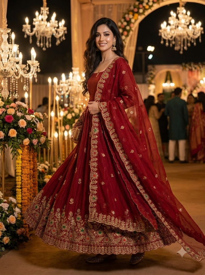 Heritage Glamour Embroidery Gown Set