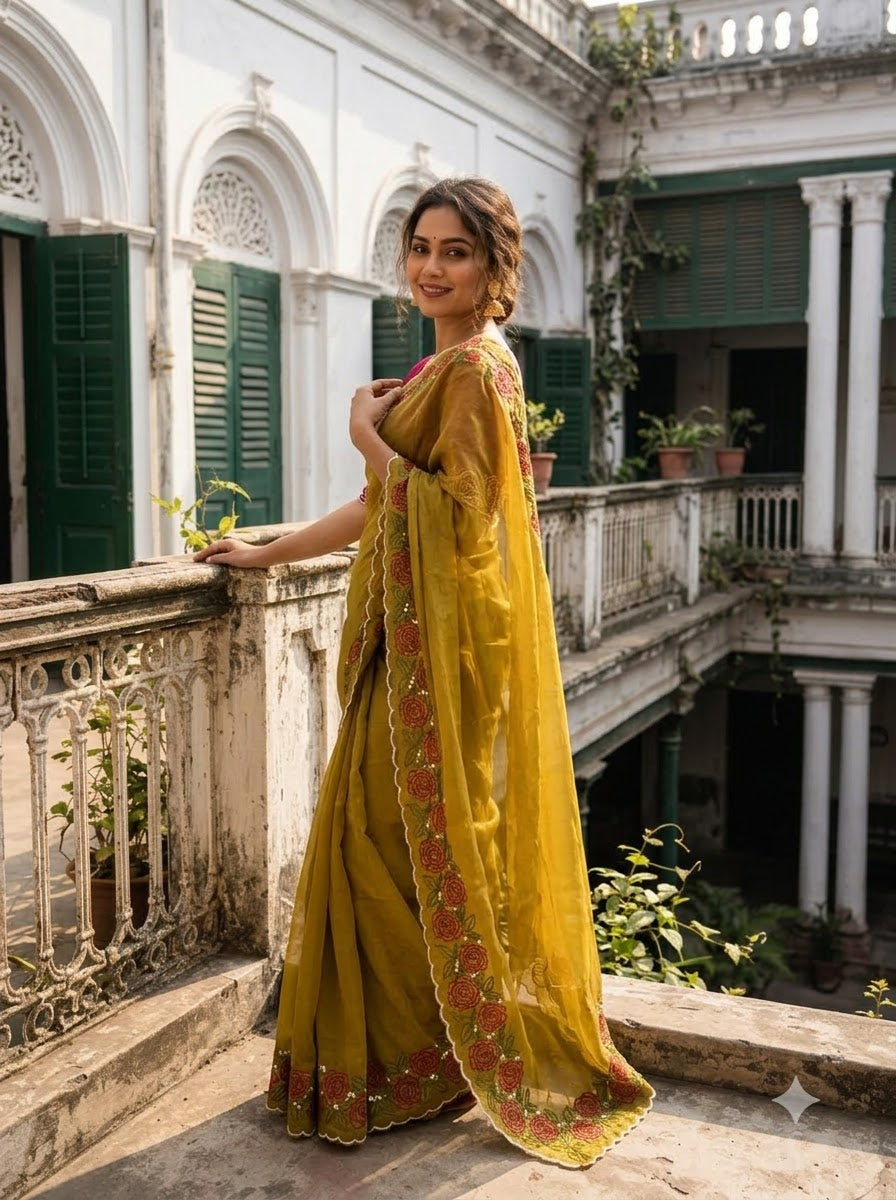 Secret Glance Organza Silk Saree