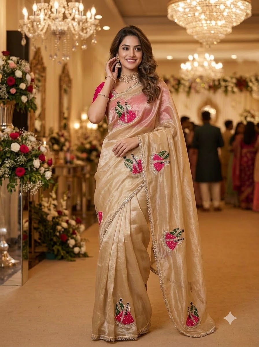 Shaadi Sargam Fancy Silk Saree with Cutdana Work